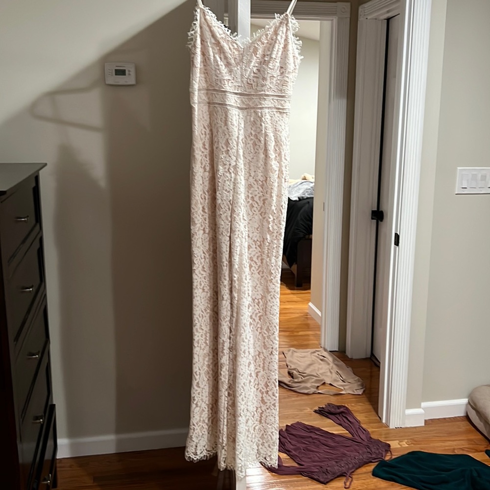 White lace jumpsuit